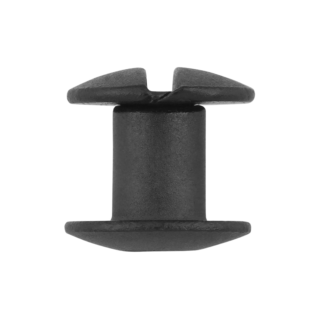 Ohio Travel Bag 1/4" Black, Open Hole Chicago Screw, Solid Brass, #L-156OH-1-4-BLK L-156OH-1-4-BLK