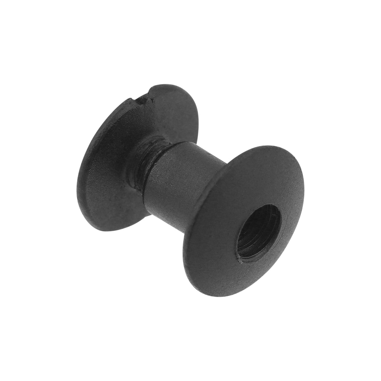 Ohio Travel Bag 1/4" Black, Open Hole Chicago Screw, Solid Brass, #L-156OH-1-4-BLK L-156OH-1-4-BLK