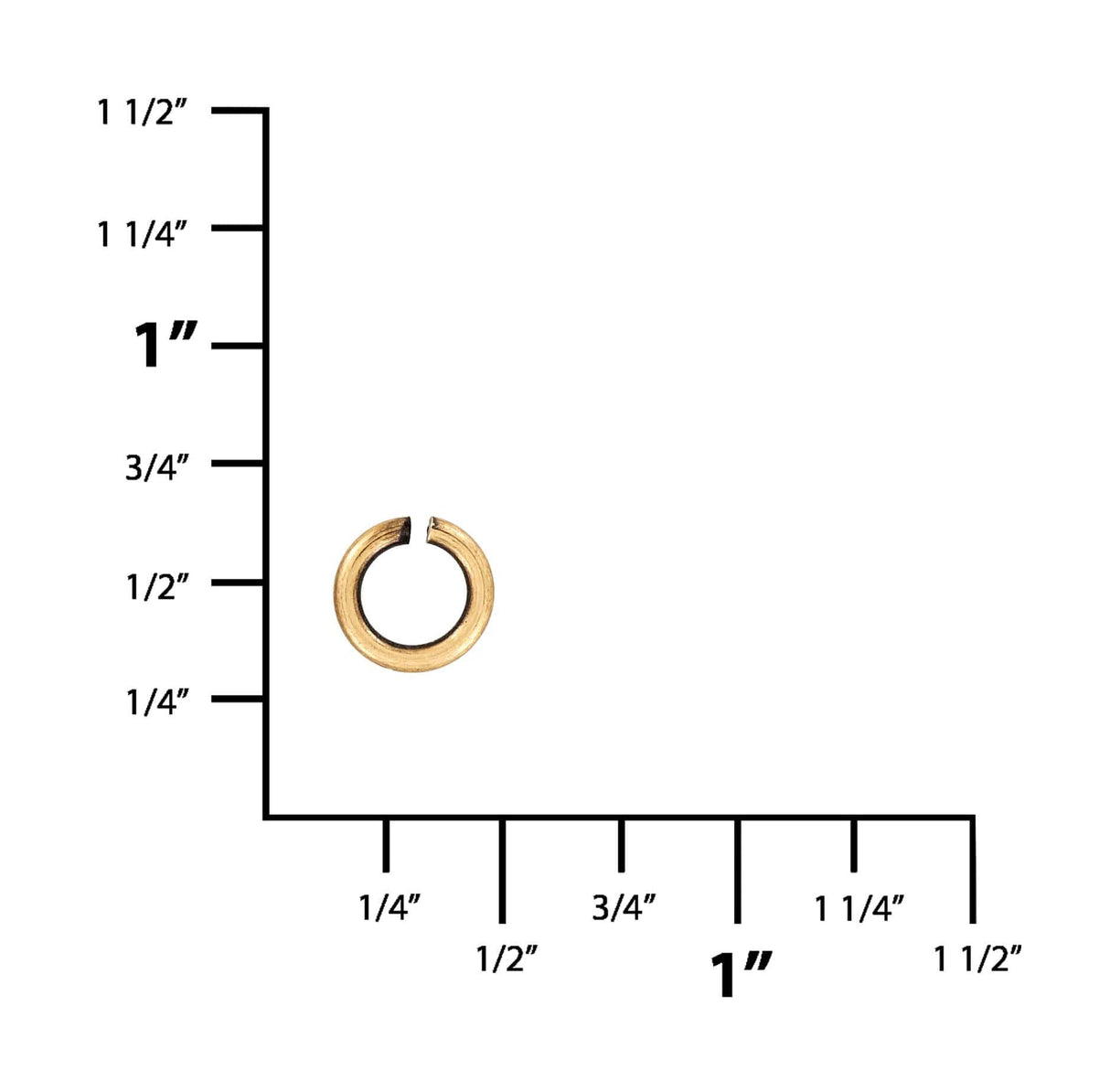 Ohio Travel Bag 1/4" Brass Oxide, Split Round Jump Ring, Solid Brass, #P-3244-BRS-OX P-3244-BRS-OX