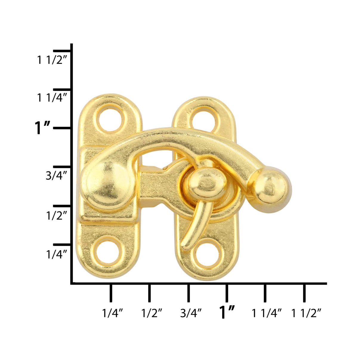 Ohio Travel Bag 1 5/16" Gold, Swing Lock Clasp, Zinc Alloy, #P-2263-GOLD P-2263-GOLD