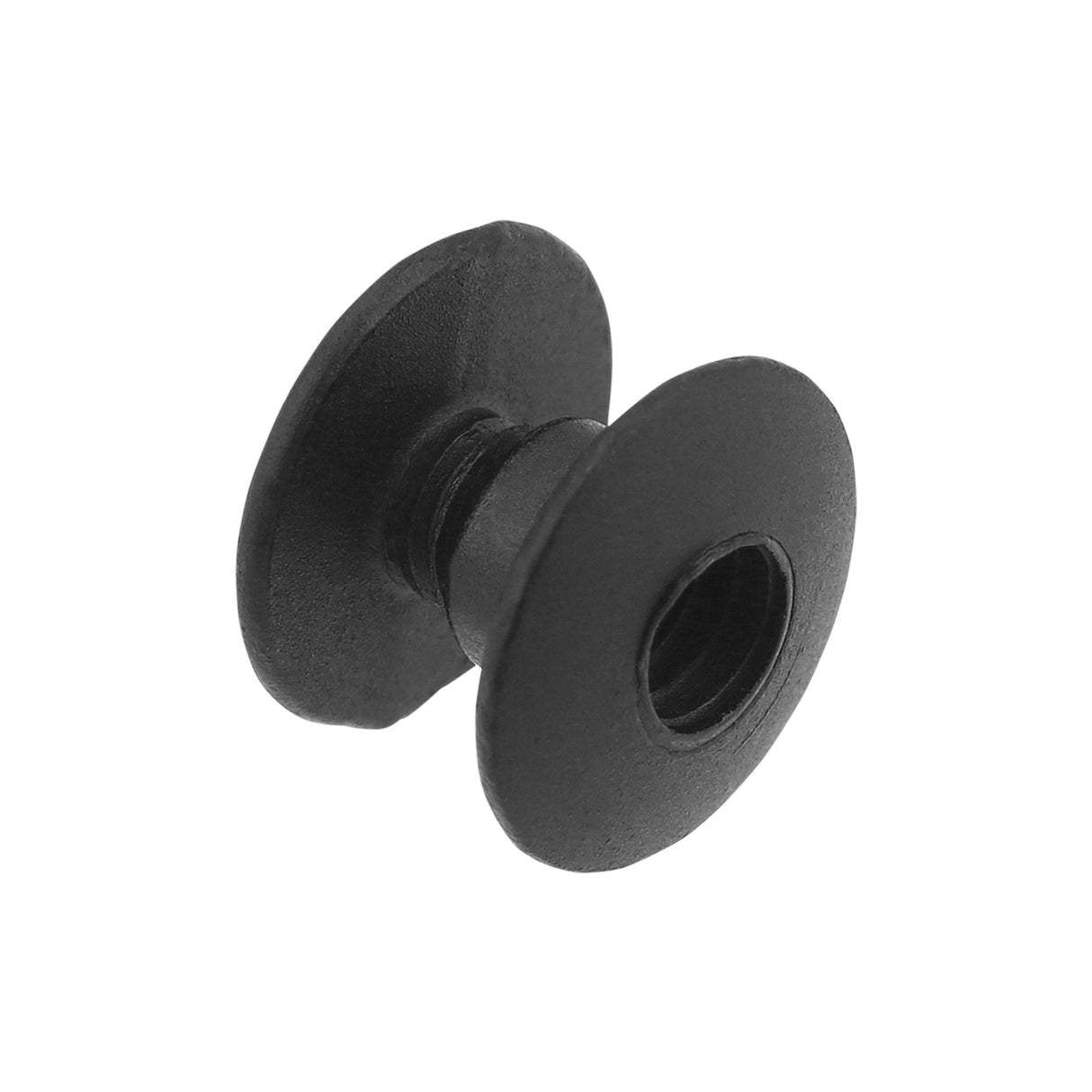 Ohio Travel Bag 1/8" Black, Open Hole Chicago Screw, Solid Brass, #L-156OH-1-8-BLK L-156OH-1-8-BLK