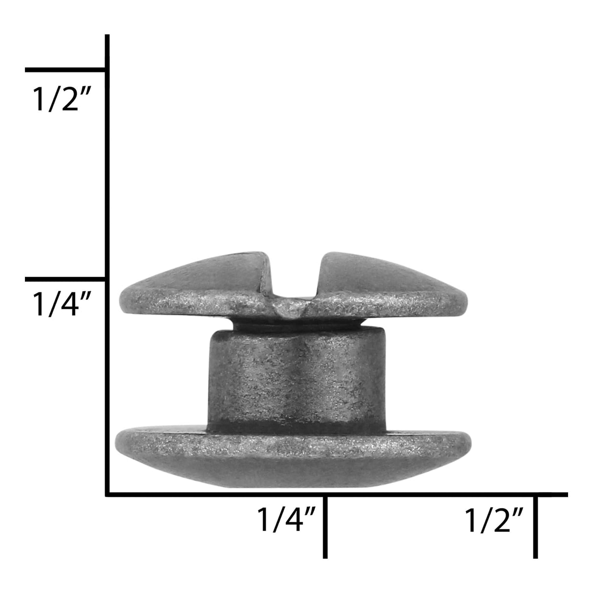 Ohio Travel Bag 1/8" Nickel, Open Hole Chicago Screw, Solid Brass, #L-156OH-1-8-NIC L-156OH-1-8-NIC