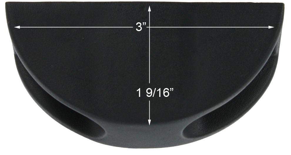 Ohio Travel Bag 1 9/16" Blac, Bottom Stud, Plastic, #L-3684 L-3684
