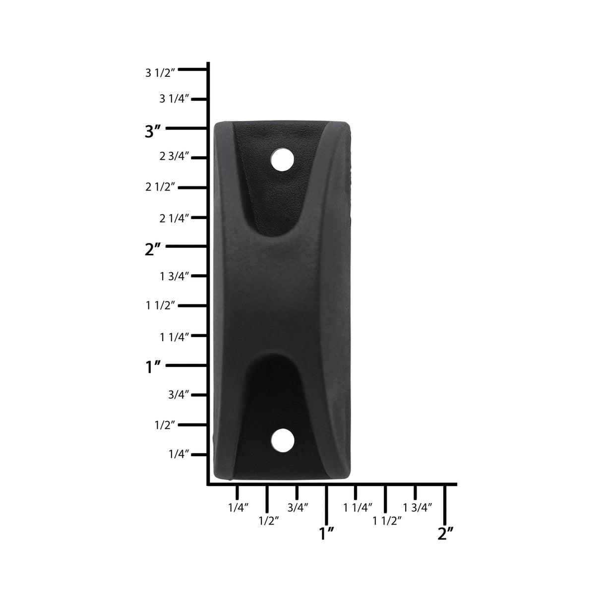 Ohio Travel Bag 1 9/16" Black, Bottom Stud, Plastic, #L-3684 L-3684