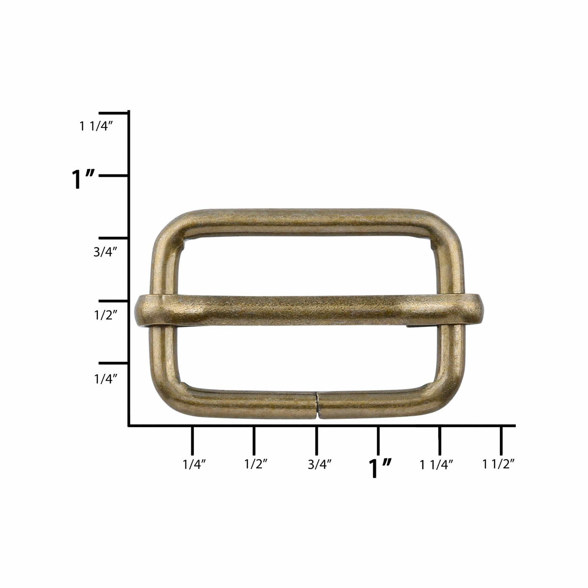 Ohio Travel Bag 1" Antique Brass, Strap Slider, Steel, #C-1112-ANTB C-1112-ANTB