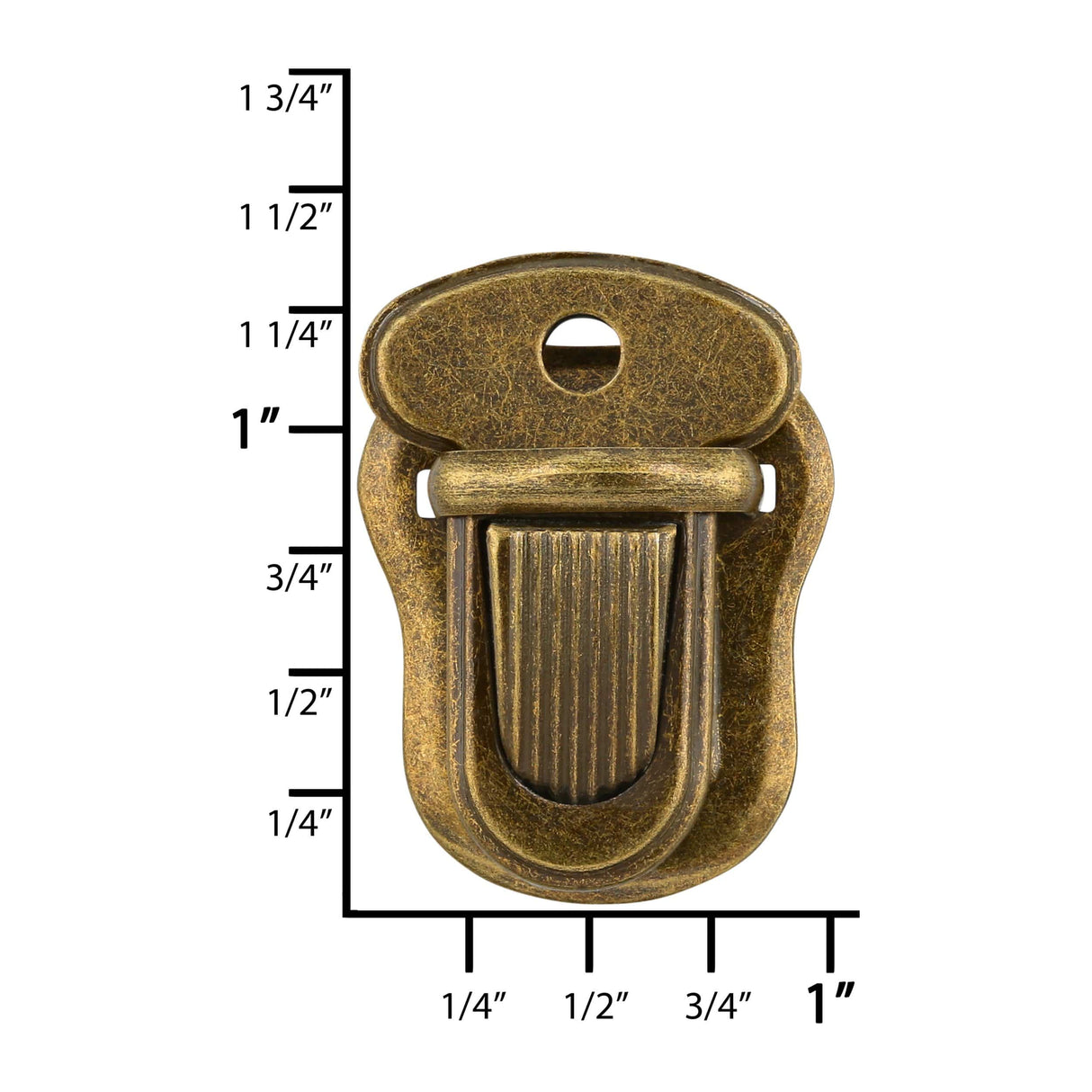 Ohio Travel Bag 1" Antique Brass, Tuck Catch, Steel, #L-3900-ANTB L-3900-ANTB