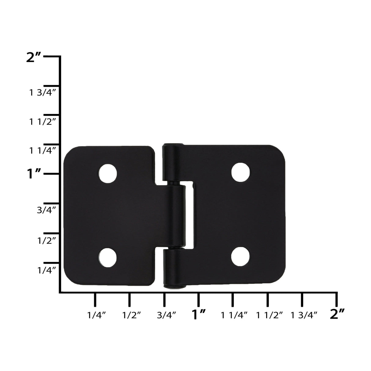 Ohio Travel Bag 1" Black, Lift-a-Part Hinge, Zinc Alloy, #L-3228-BLK L-3228-BLK