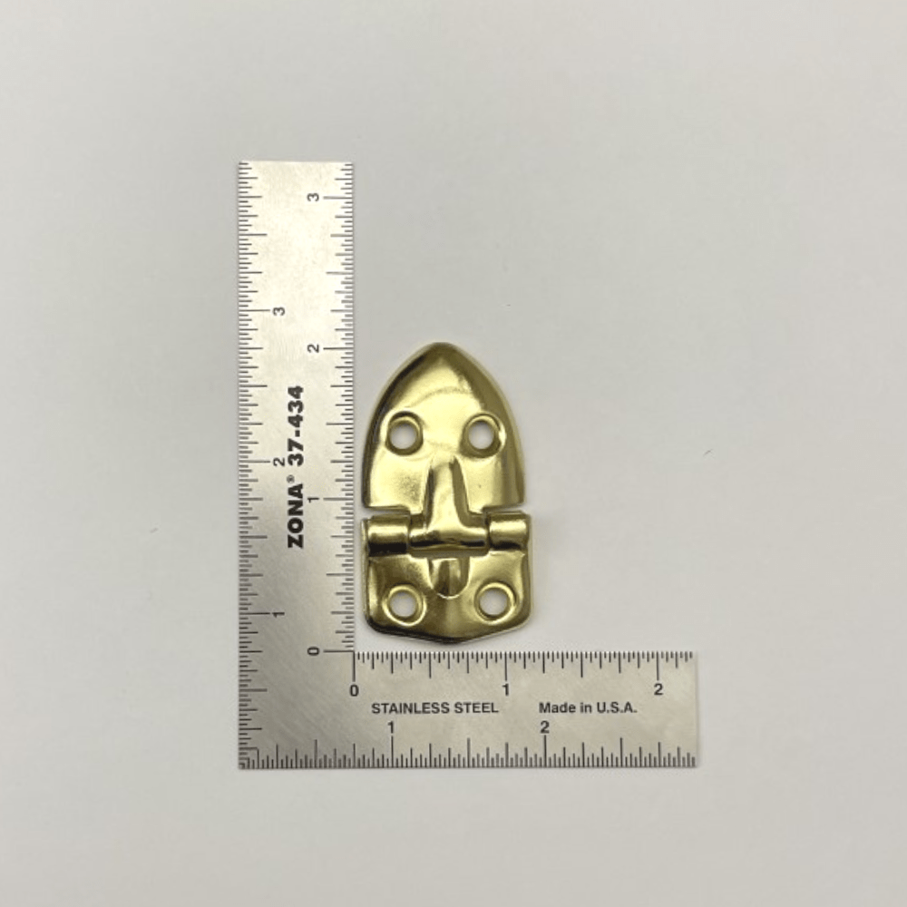 Ohio Travel Bag 1" Brass, Concave Stop Hinge, Zinc Alloy, #D-64-BPC D-64-BPC