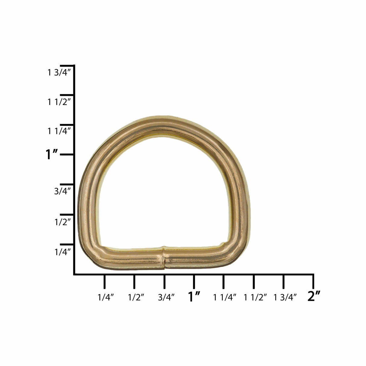 Ohio Travel Bag 1" Brass, Welded D Ring, Steel, #P-2139-BP P-2139-BP