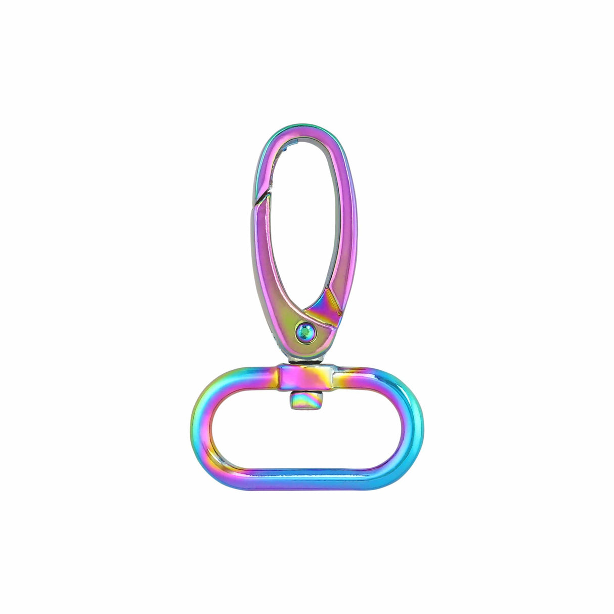 Ohio Travel Bag 1" Iridescent Rainbow, Round Lever Swivel Snap, Zinc Alloy, #P-4141-25-IR P-4141-25-IR