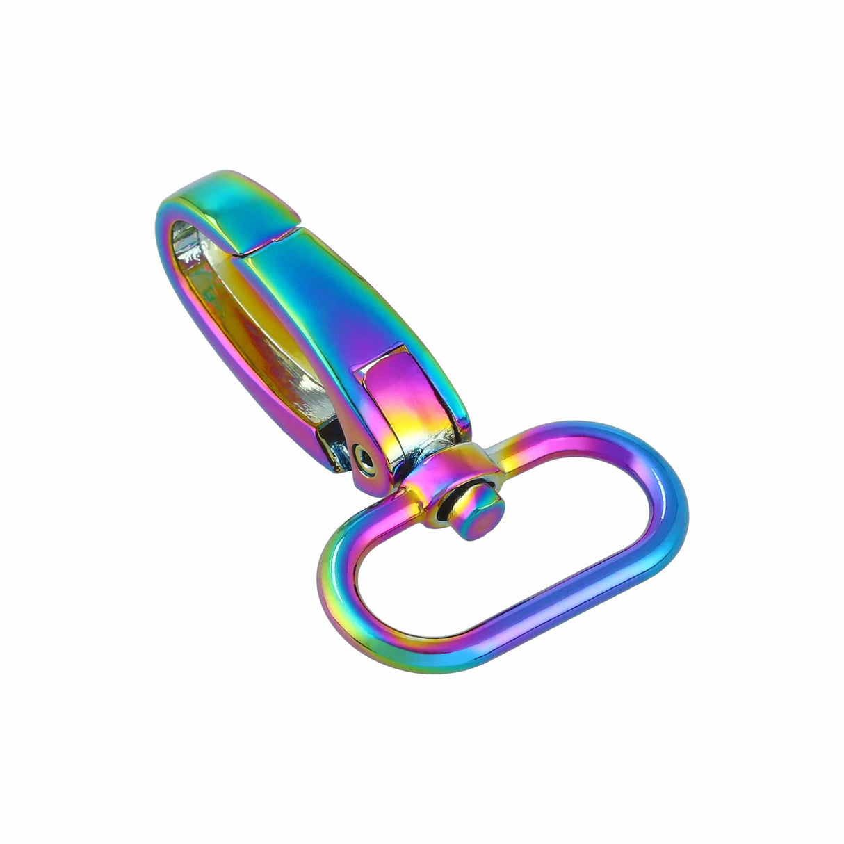 Ohio Travel Bag 1" Iridescent Rainbow, Round Lever Swivel Snap, Zinc Alloy, #P-4141-25-IR P-4141-25-IR