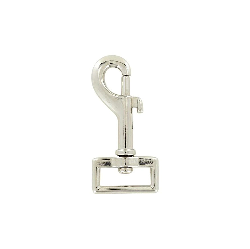 1" Nickel, Bolt Swivel Snap, Zinc Alloy