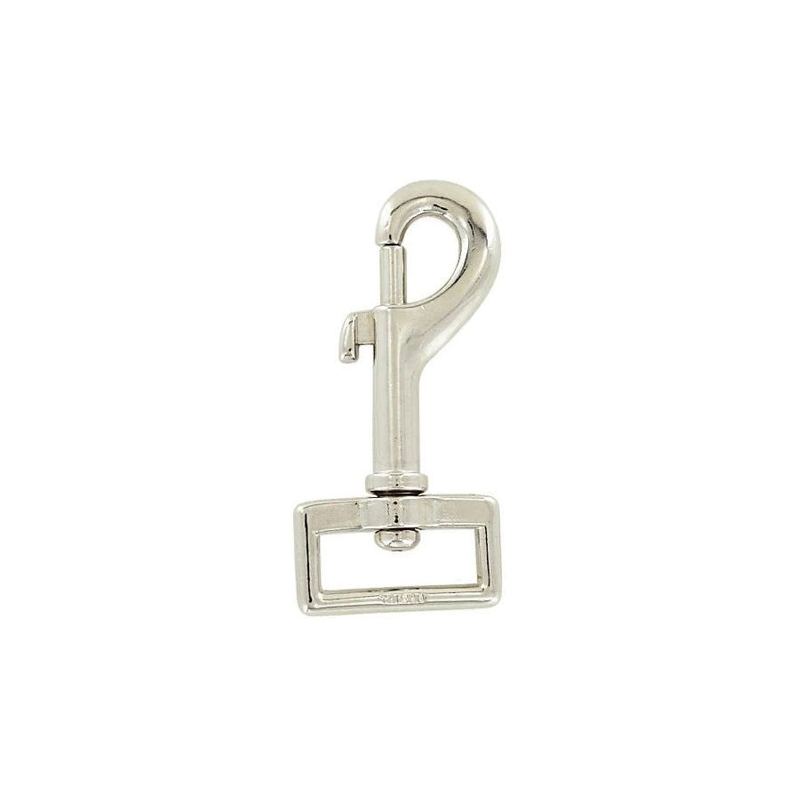 1" Nickel, Bolt Swivel Snap, Zinc Alloy