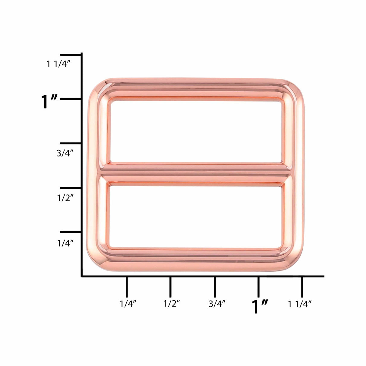 Ohio Travel Bag 1" Shiny Copper, Cast Triglide, Zinc Alloy, #C-1900-CPR C-1900-CPR