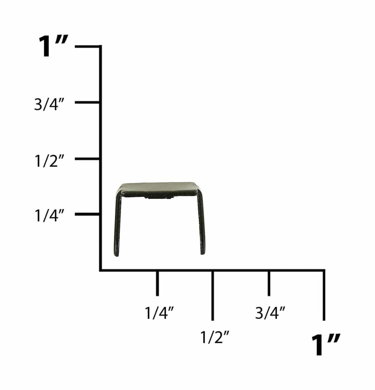 Ohio Travel Bag #10 Black, 2-Prong Bottom Stop, Zinc Alloy, #10M-2P-BLK 10M-2P-BLK