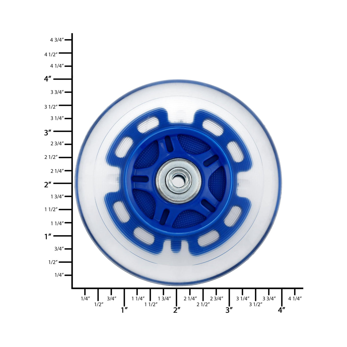 Ohio Travel Bag 100mm Blue, In-line skate wheel with LED Lights, PolyUrethane, #L-3893-BLU L-3893-BLU