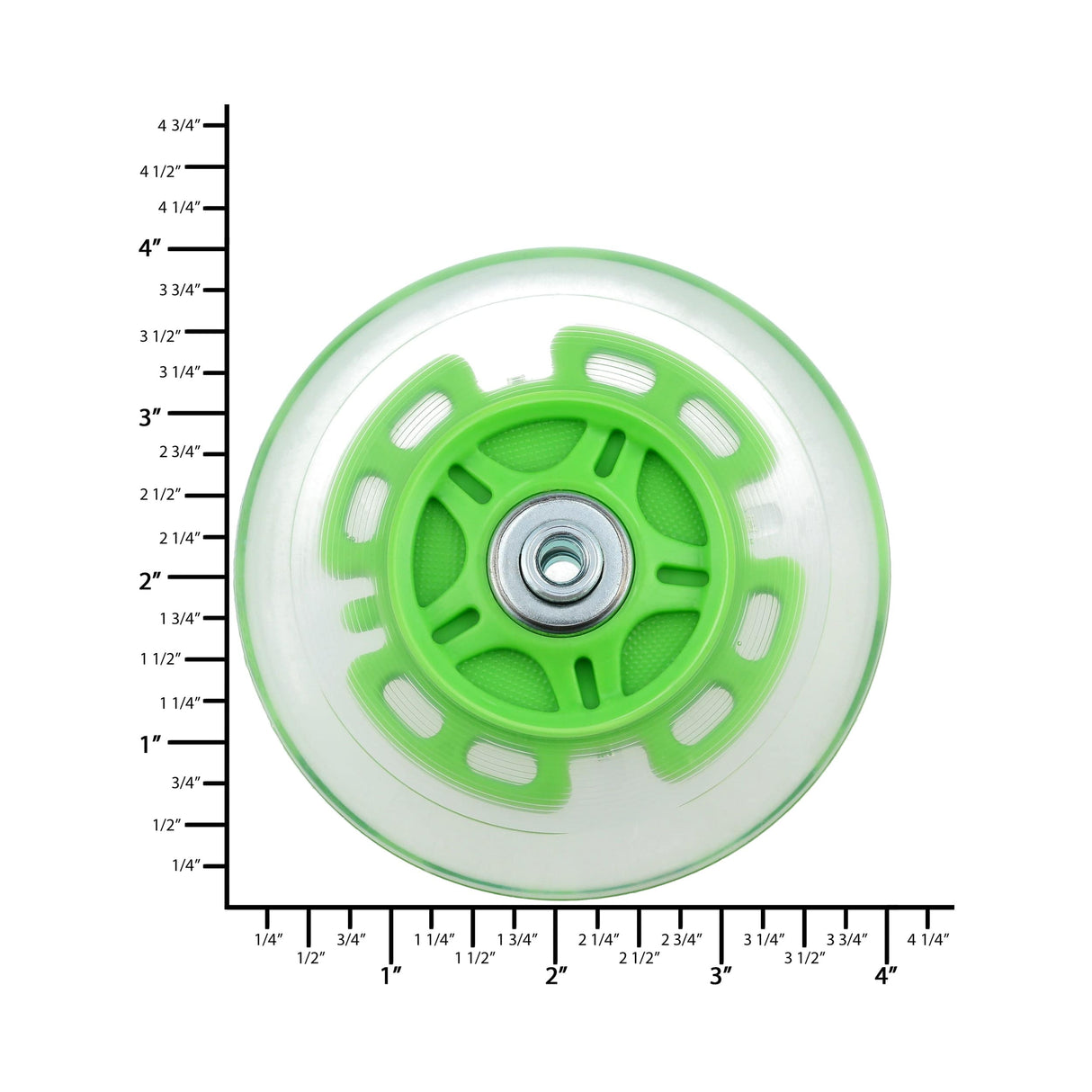 Ohio Travel Bag 100mm Green, In-line skate wheel with LED Lights, PolyUrethane, #L-3893-GRN L-3893-GRN