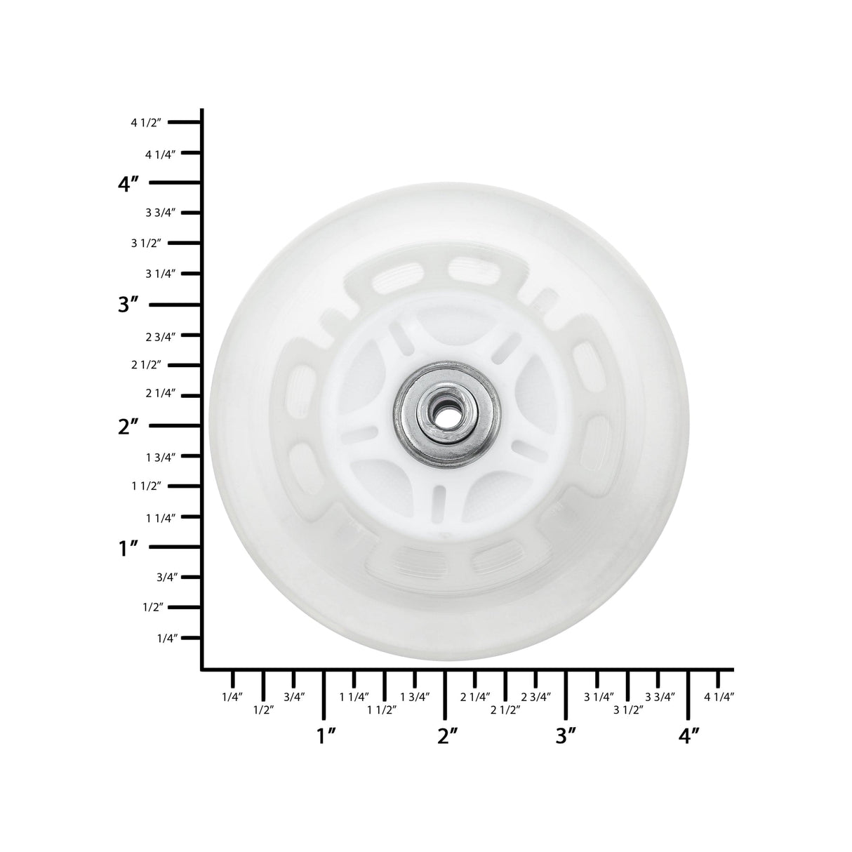 Ohio Travel Bag 100mm White, In-line skate wheel with LED Lights, PolyUrethane, #L-3893-WHT L-3893-WHT