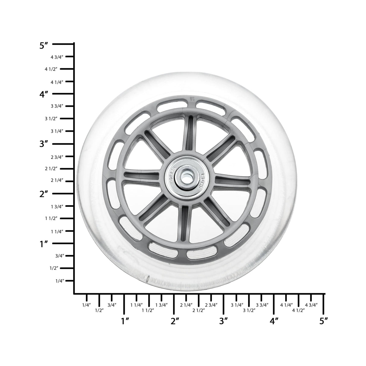 Ohio Travel Bag 110mm Grey, Quiet Inline Skate Wheel, Plastic, #L-3673 L-3673