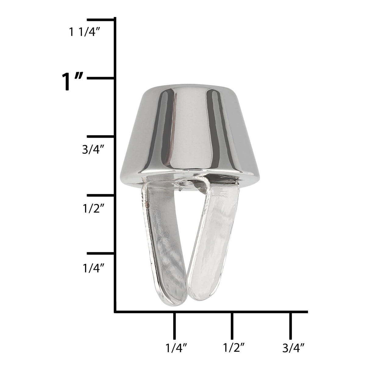 Ohio Travel Bag 14mm Shiny Nickel, Bottom Stud, Zinc Alloy, #P-2786 P-2786