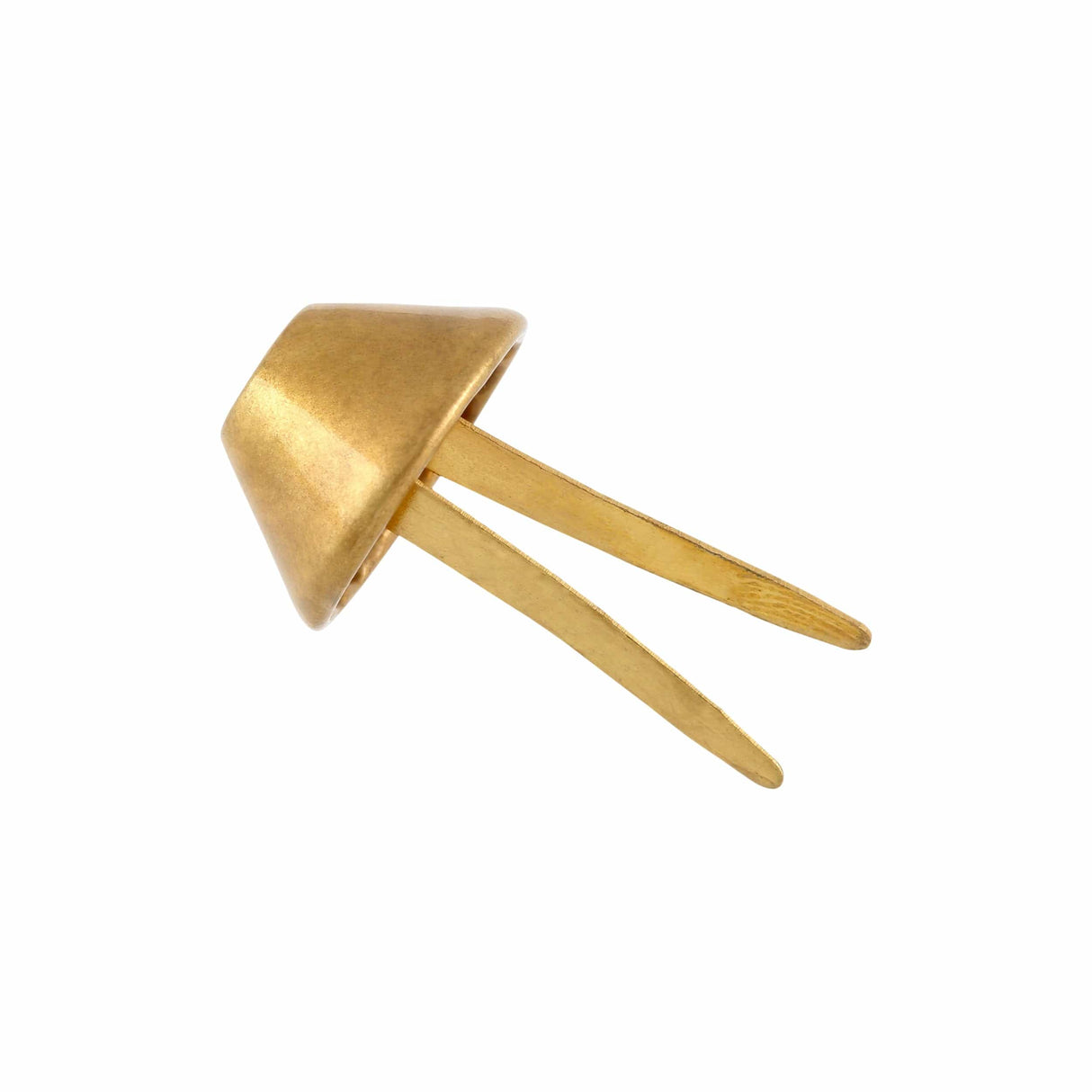 Ohio Travel Bag 15 mm Brass, Cone Handbag Bottom with Prongs, Zinc Alloy, #P-4000-15-BRS P-4000-15-BRS