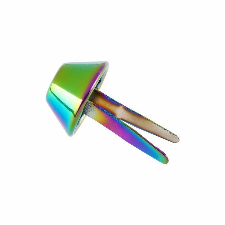 15mm Rainbow, Cone Handbag Bottom with Prongs, Zinc Alloy-PK10