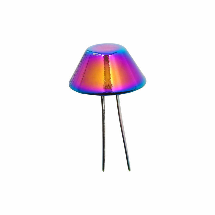 15mm Rainbow, Cone Handbag Bottom with Prongs, Zinc Alloy-PK10