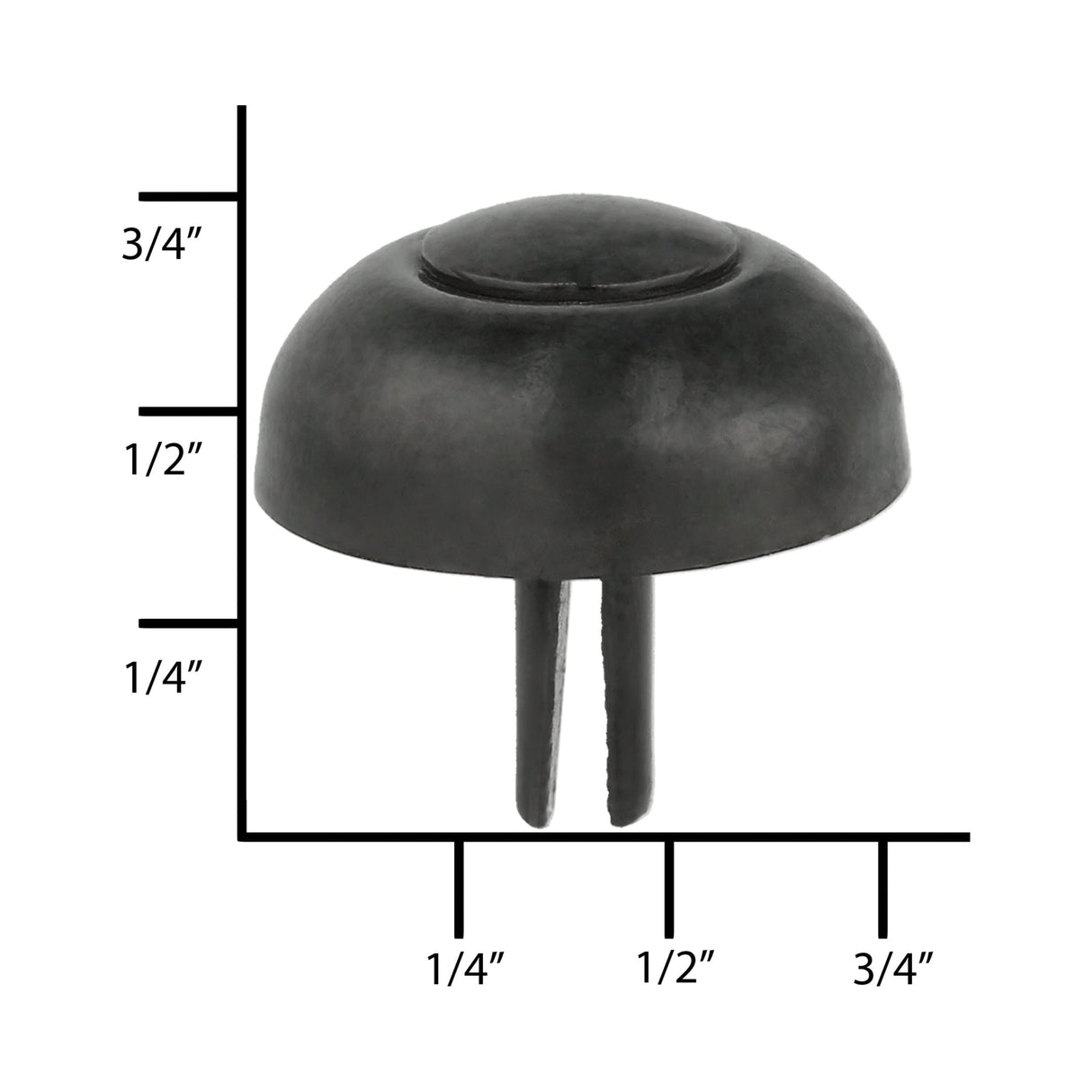 Ohio Travel Bag 17mm Black, Bottom Stud, Steel, #201-6-16-BLK 201-6-16-BLK