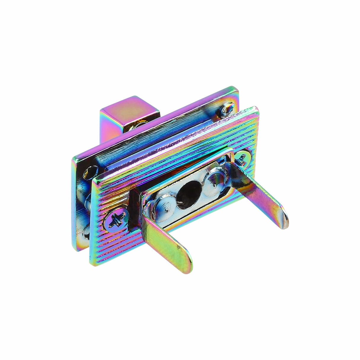 Ohio Travel Bag 17mm Rainbow, Twist Turn Lock, Zinc Alloy, #P-4004-IR P-4004-IR