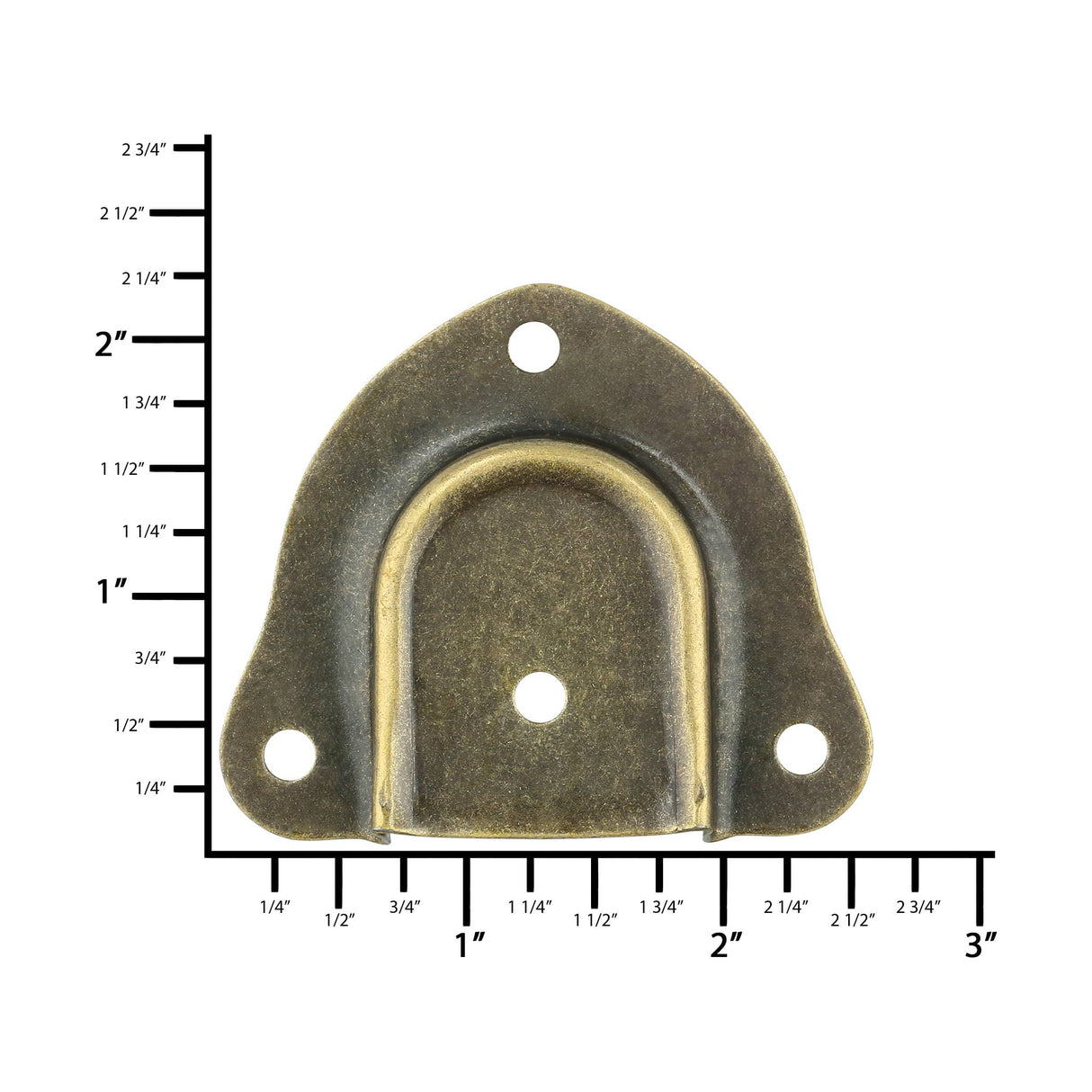 Ohio Travel Bag 2 1/4" Antique Brass, Trunk Handle Cap, Steel, #L-1771-ANTB L-1771-ANTB