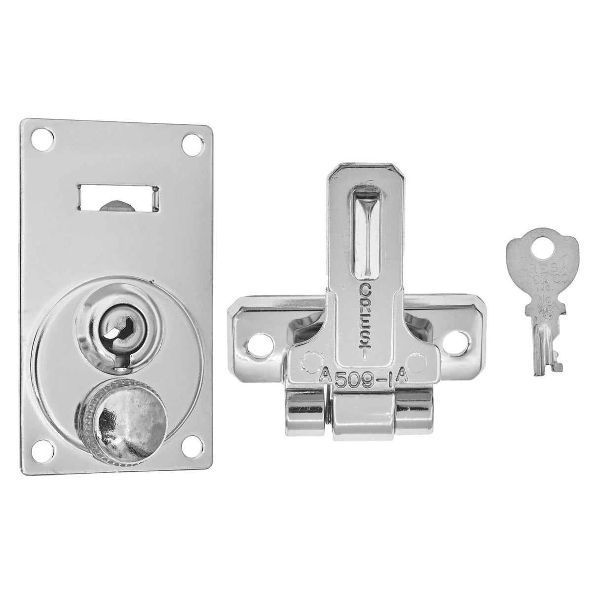 Ohio Travel Bag 2 1/4" Nickel, Keyed Lock w/ Hasp, Solid Brass, #L-3881 L-3881