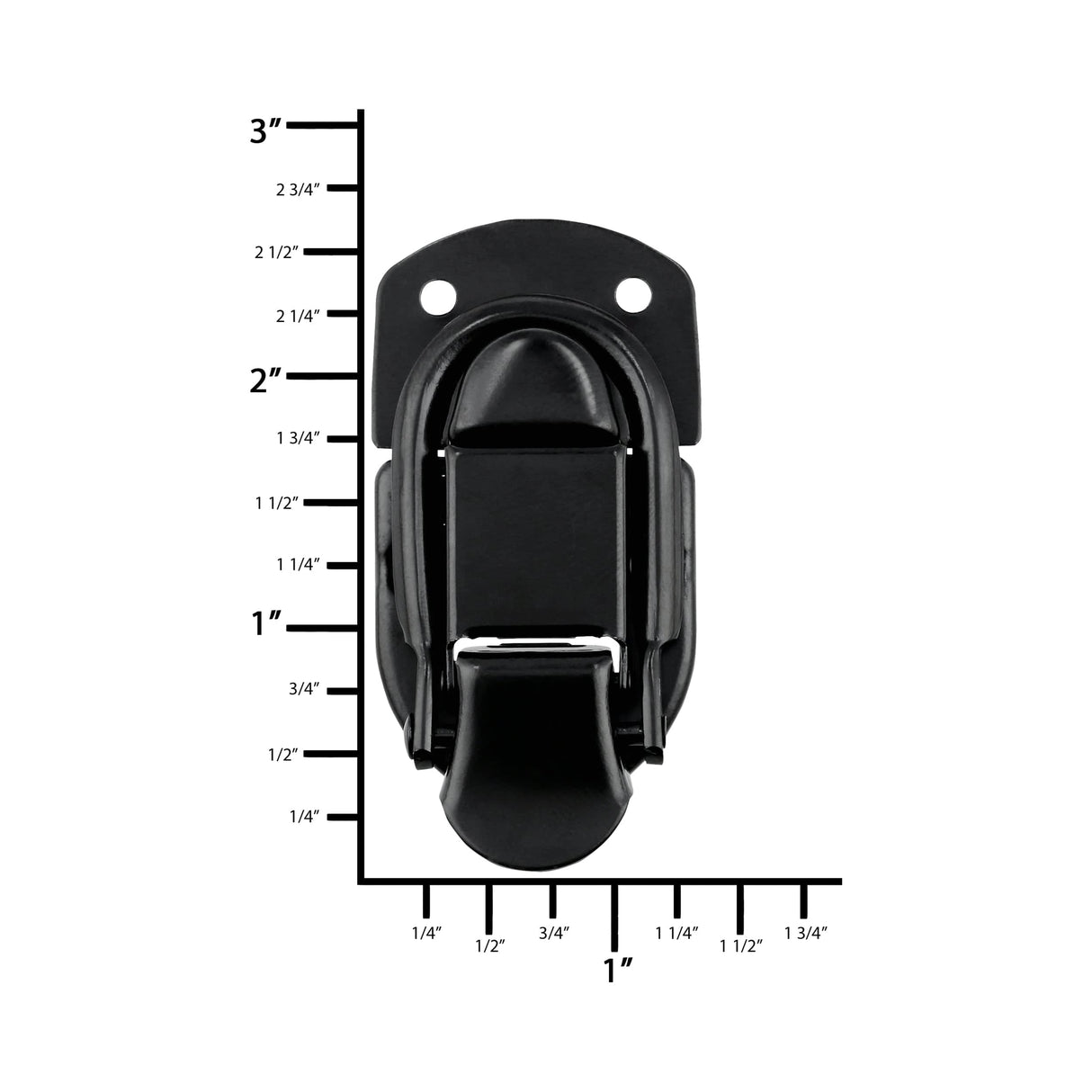 Ohio Travel Bag 2 7/16" Black, Latch Lock Drawbolt, Steel, #L-2026-BLK L-2026-BLK