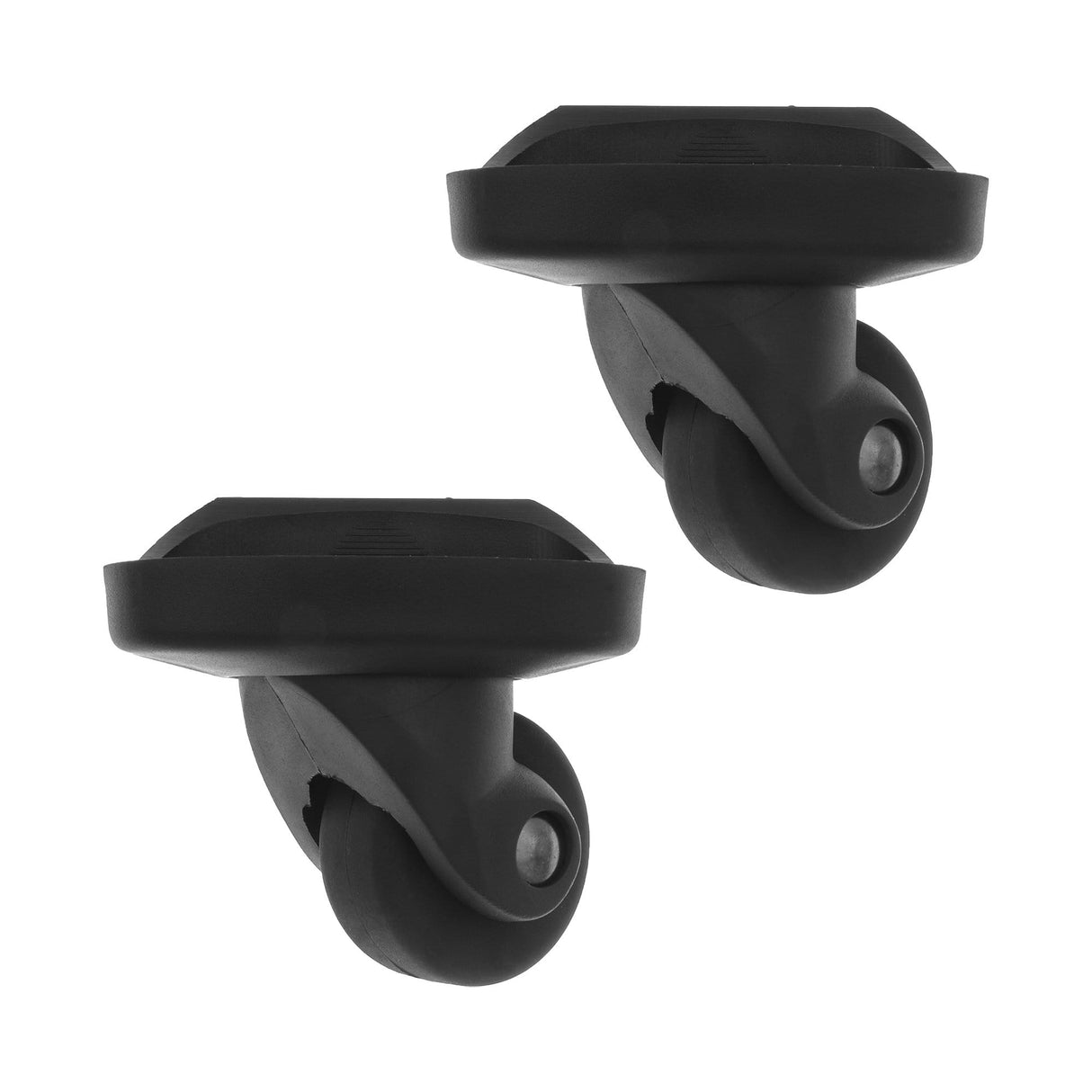 Ohio Travel Bag 2 7/8" Black, Spinner Wheels Black Pair, Plastic, #L-3593 L-3593