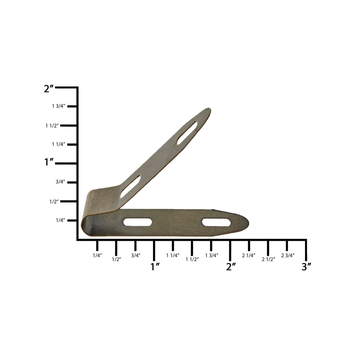 Ohio Travel Bag 2" Antique Brass, Handle Clamp, Steel, #L-1964-ANTB L-1964-ANTB