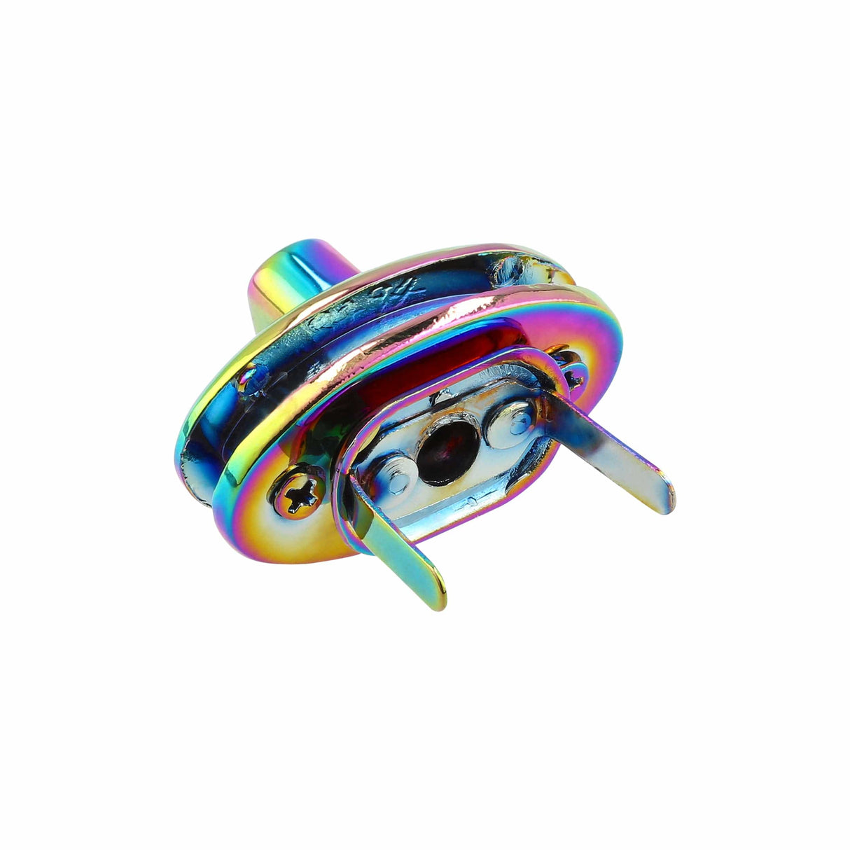 Ohio Travel Bag 20mm Rainbow, Oval Twist Turn Lock, Zinc Alloy, #P-4005-IR P-4005-IR