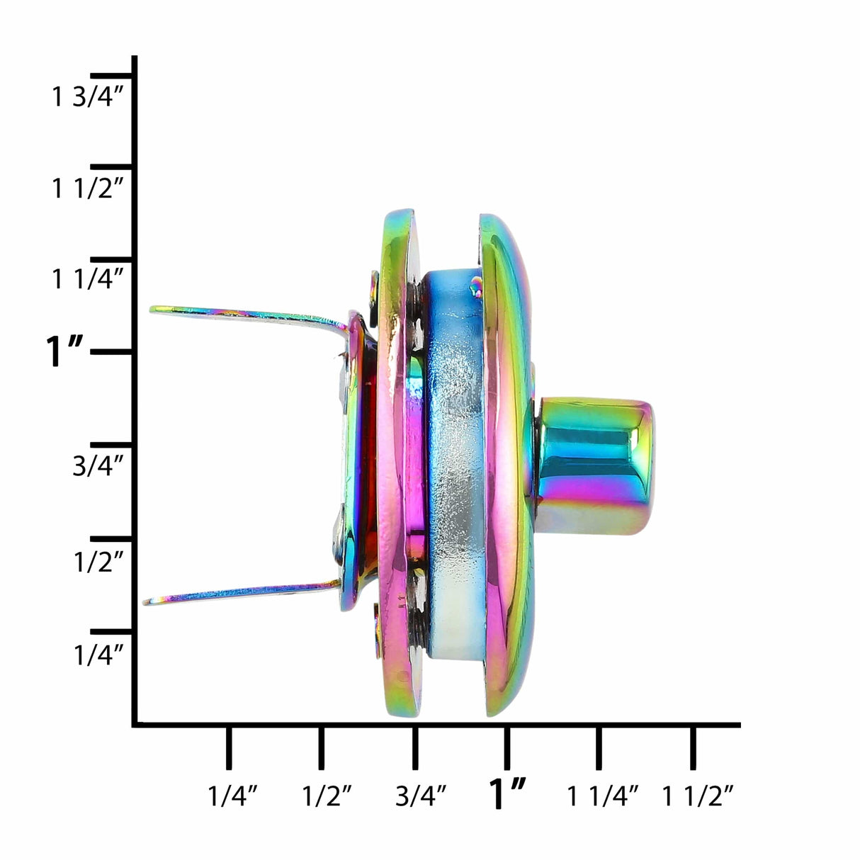 Ohio Travel Bag 20mm Rainbow, Oval Twist Turn Lock, Zinc Alloy, #P-4005-IR P-4005-IR