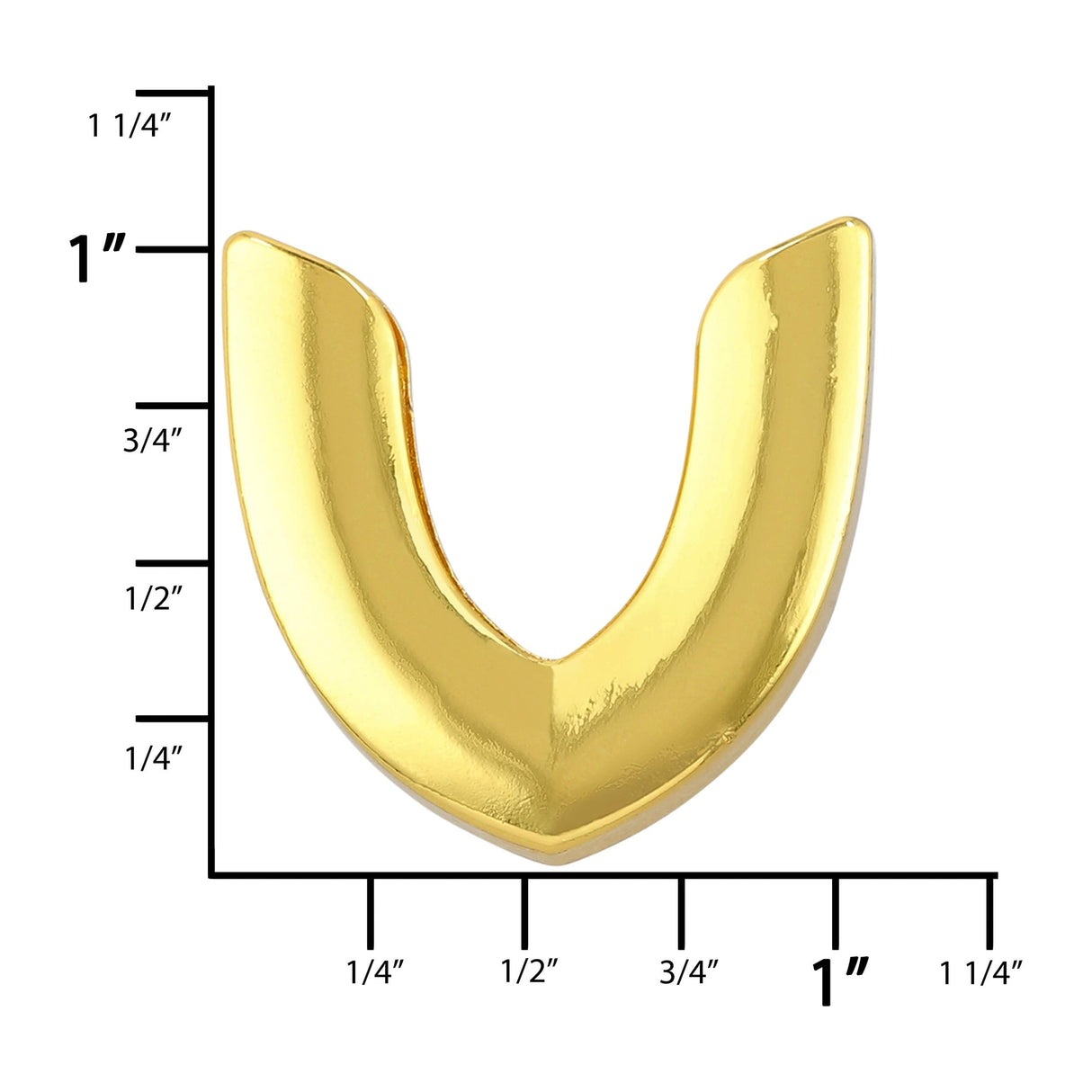 Ohio Travel Bag 26mm Shiny Gold, Strap Tip, Zinc Alloy, #P-3001-GOLD P-3001-GOLD