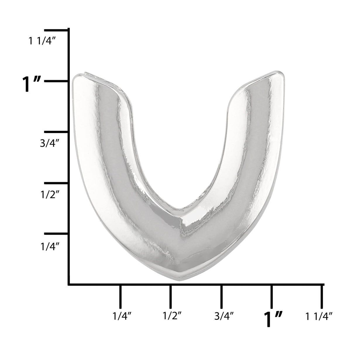 Ohio Travel Bag 26mm Shiny Nickel, Strap Tip, Zinc Alloy, #P-3001-NP P-3001-NP