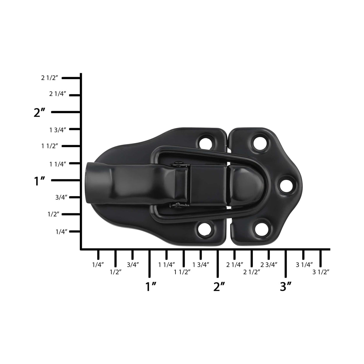 Ohio Travel Bag 3 1/4" Black, Drawbolt, Steel, #D-50X-R-BLK D-50X-R-BLK