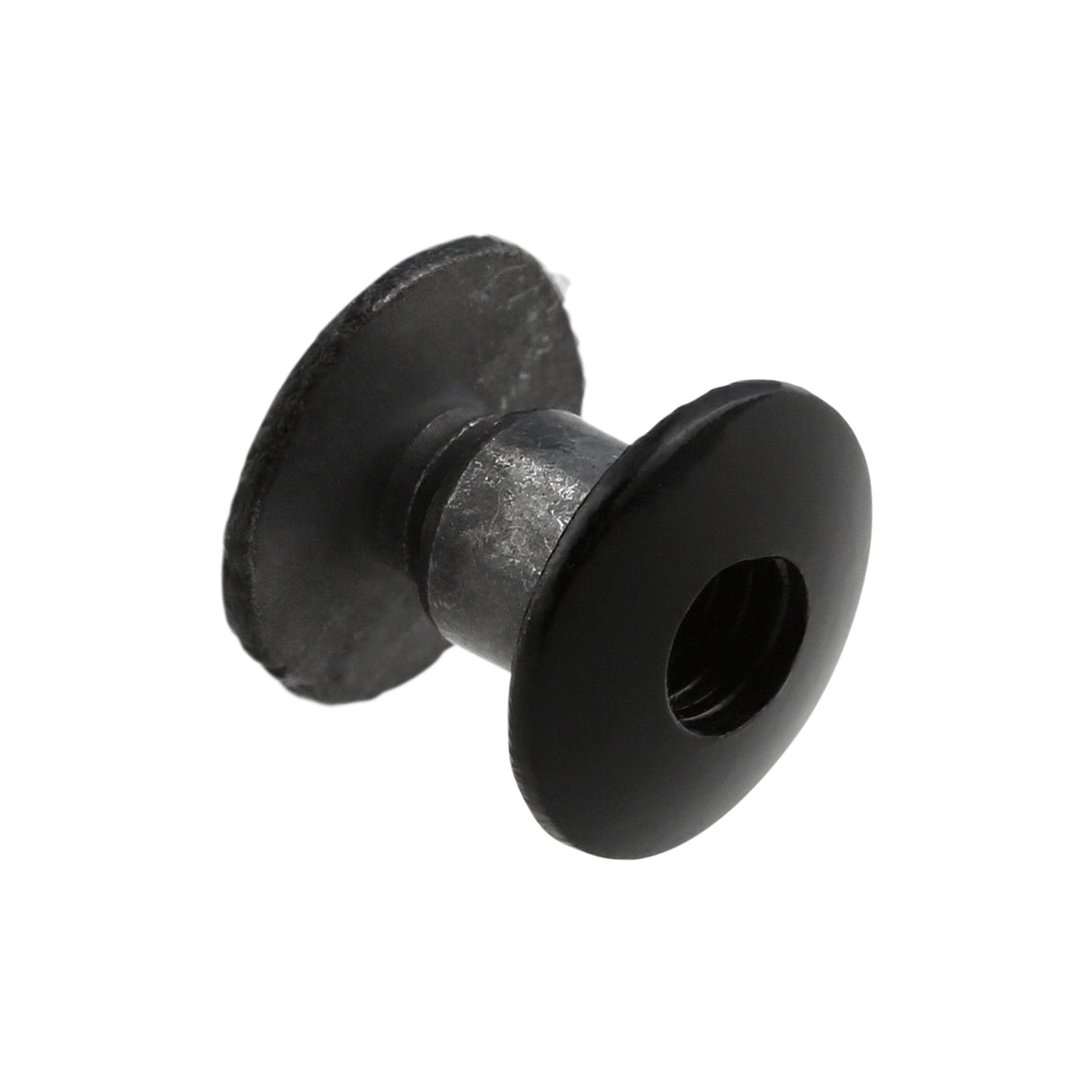 Ohio Travel Bag 3/16" Glossy Black, Open Hole Chicago Screw, Solid Brass, #L-156-3-16BLK L-156-3-16BLK