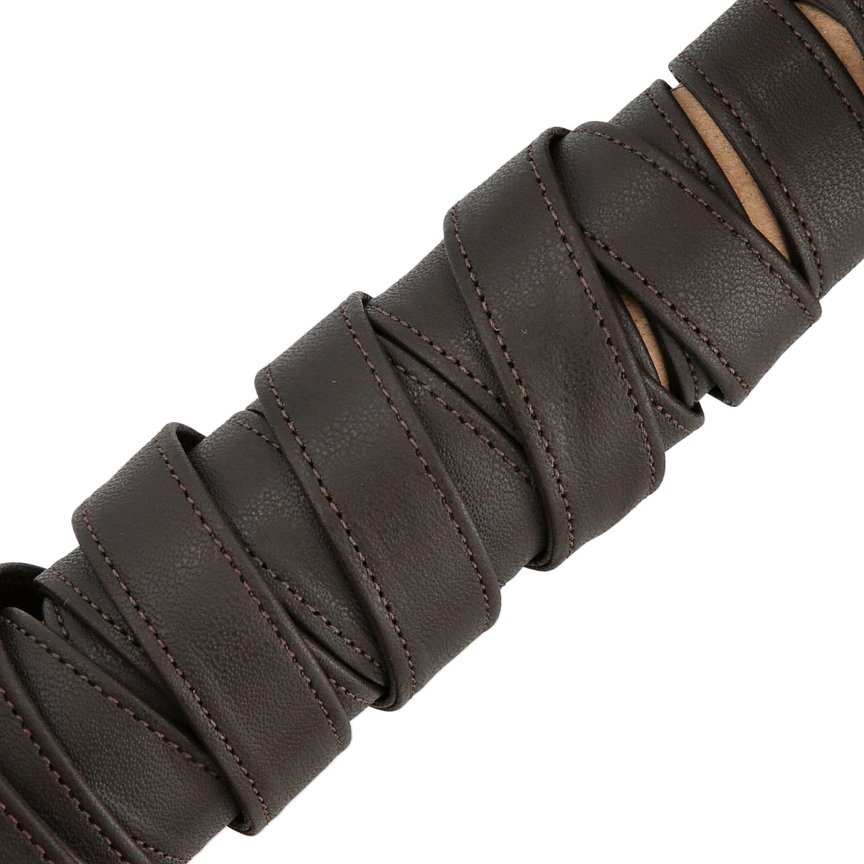 Ohio Travel Bag 3/4" Dark Brown, Flat Leather Strapping, Leather, #CALF-3-4-DKBRO CALF-3-4-DKBRO