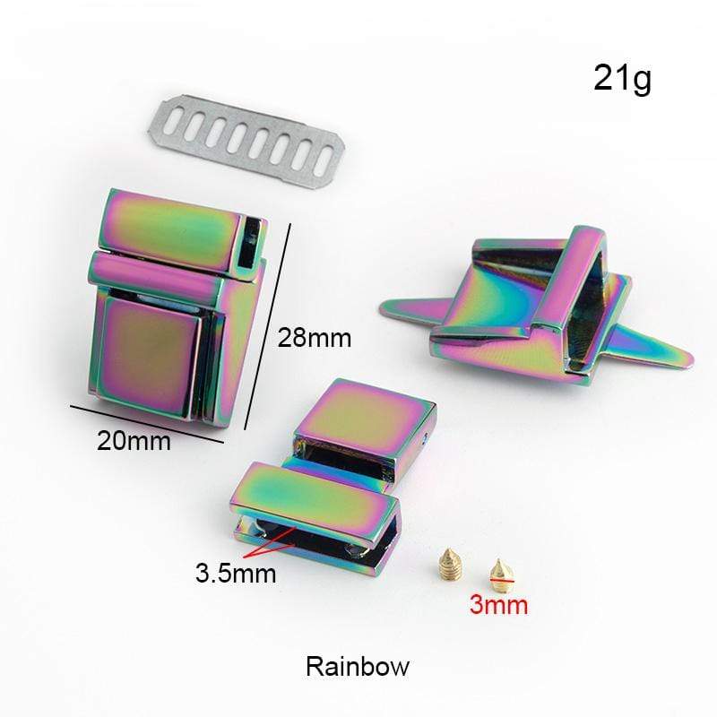 Ohio Travel Bag 3/4" Rainbow, Tuck Catch, Zinc Alloy, #L-1101-IR L-1101-IR