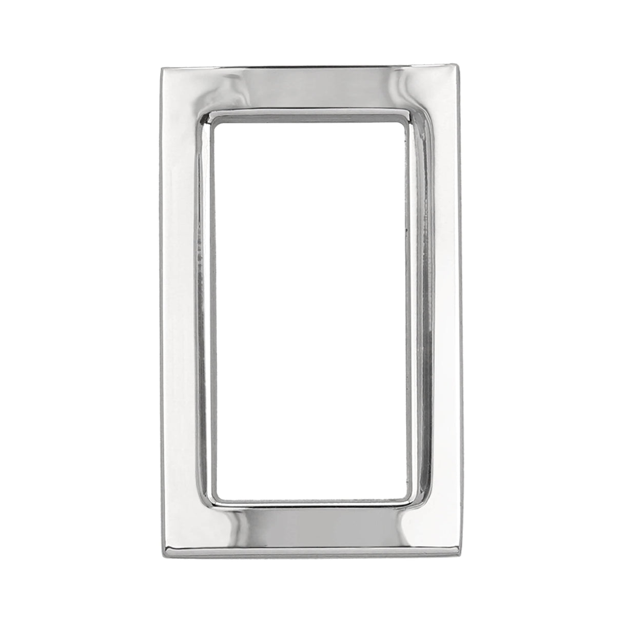 Ohio Travel Bag 3/4" Shiny Nickel, Rectangular Concave Ring, Zinc Alloy, #P-2556-NIC P-2556-NIC