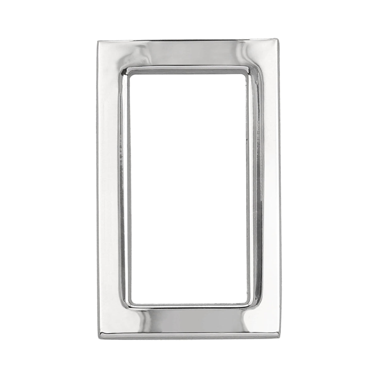 Ohio Travel Bag 3/4" Shiny Nickel, Rectangular Concave Ring, Zinc Alloy, #P-2556-NIC P-2556-NIC