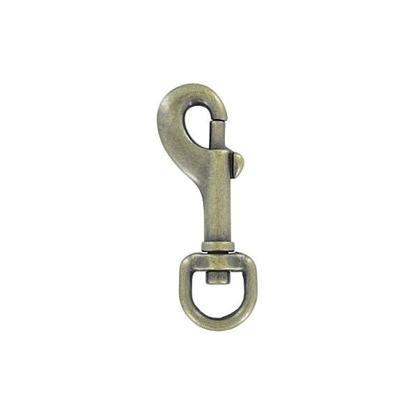 3/8" Antique Brass, Bolt Swivel Snap Hook, Zinc Alloy