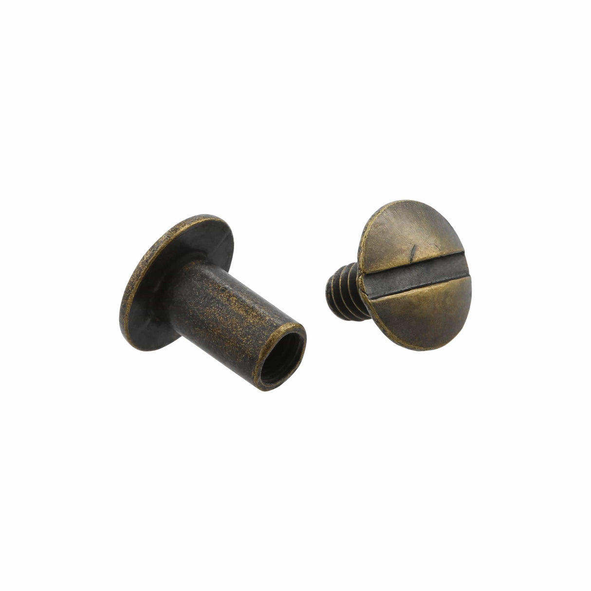 Ohio Travel Bag 3/8" Antique Brass, Chicago Screw, Solid Brass, #L-156-3-8-ANTB L-156-3-8-ANTB