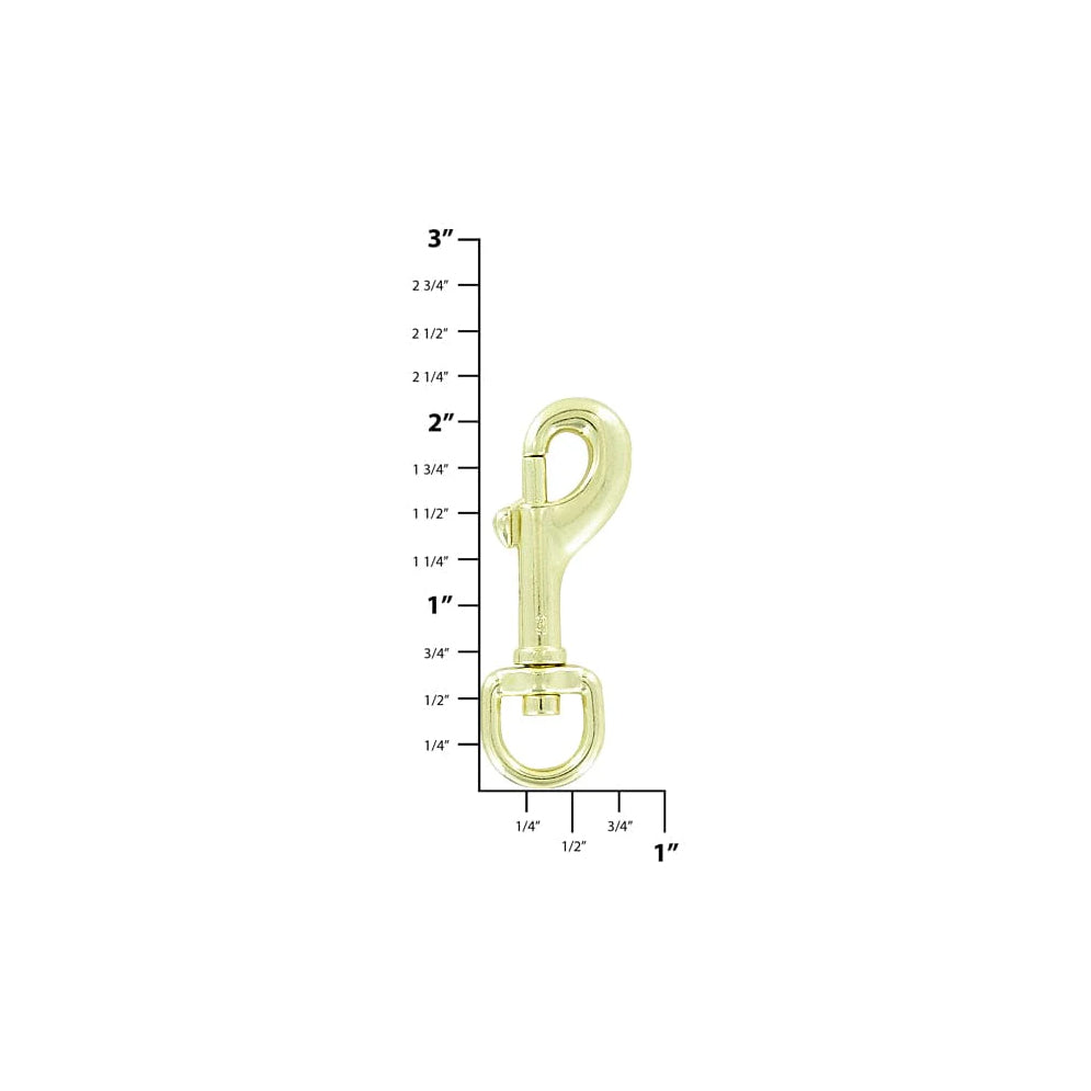 3/8" Brass, Bolt Swivel Snap Hook, Zinc Alloy