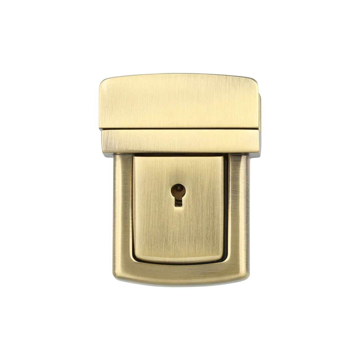 Ohio Travel Bag 35mm Brushed Brass, Tuck Catch with Lock, Zinc Alloy, #L-361-ANTB L-361-ANTB