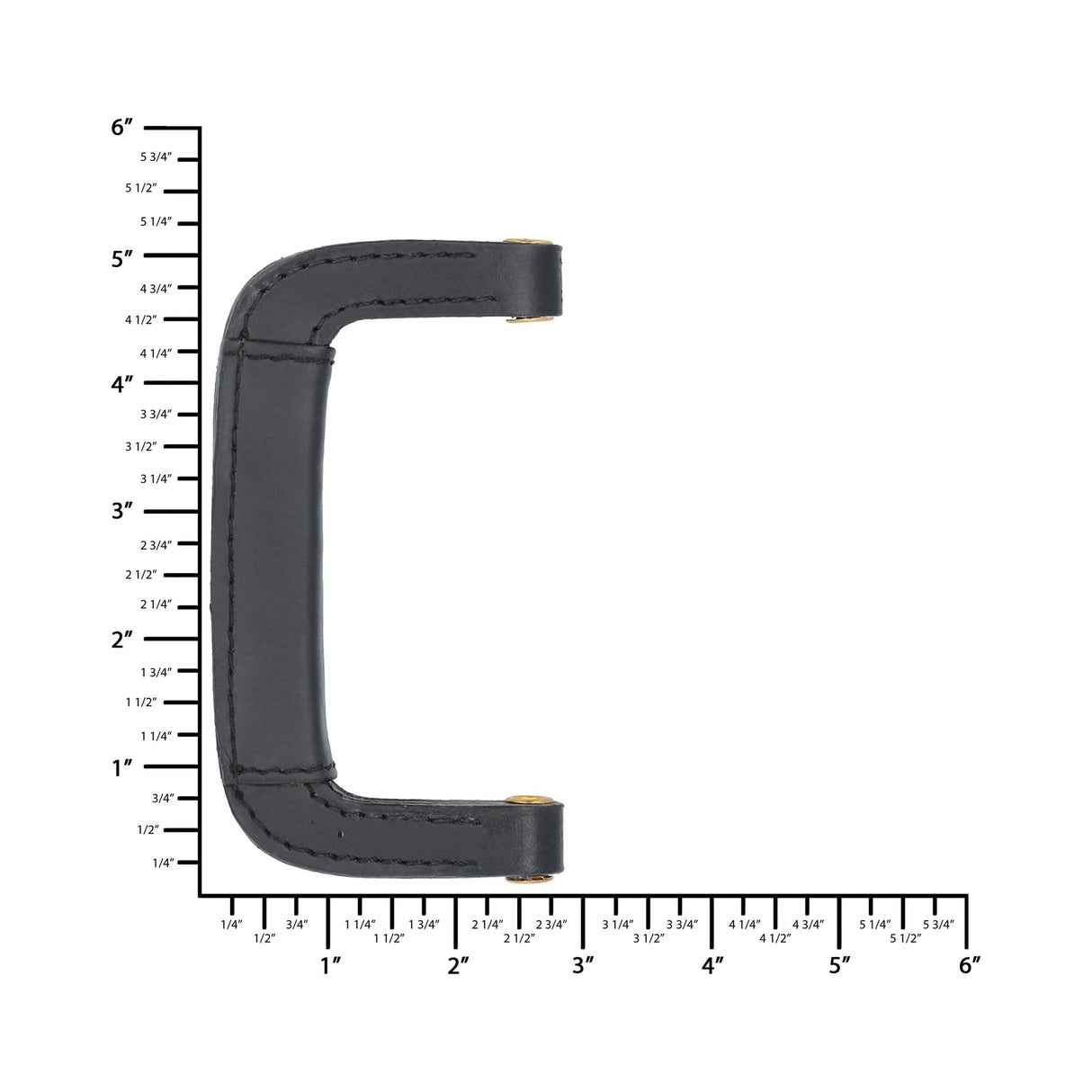 Ohio Travel Bag 4 1/2" Black Handle, Leather, #L-3883 L-3883