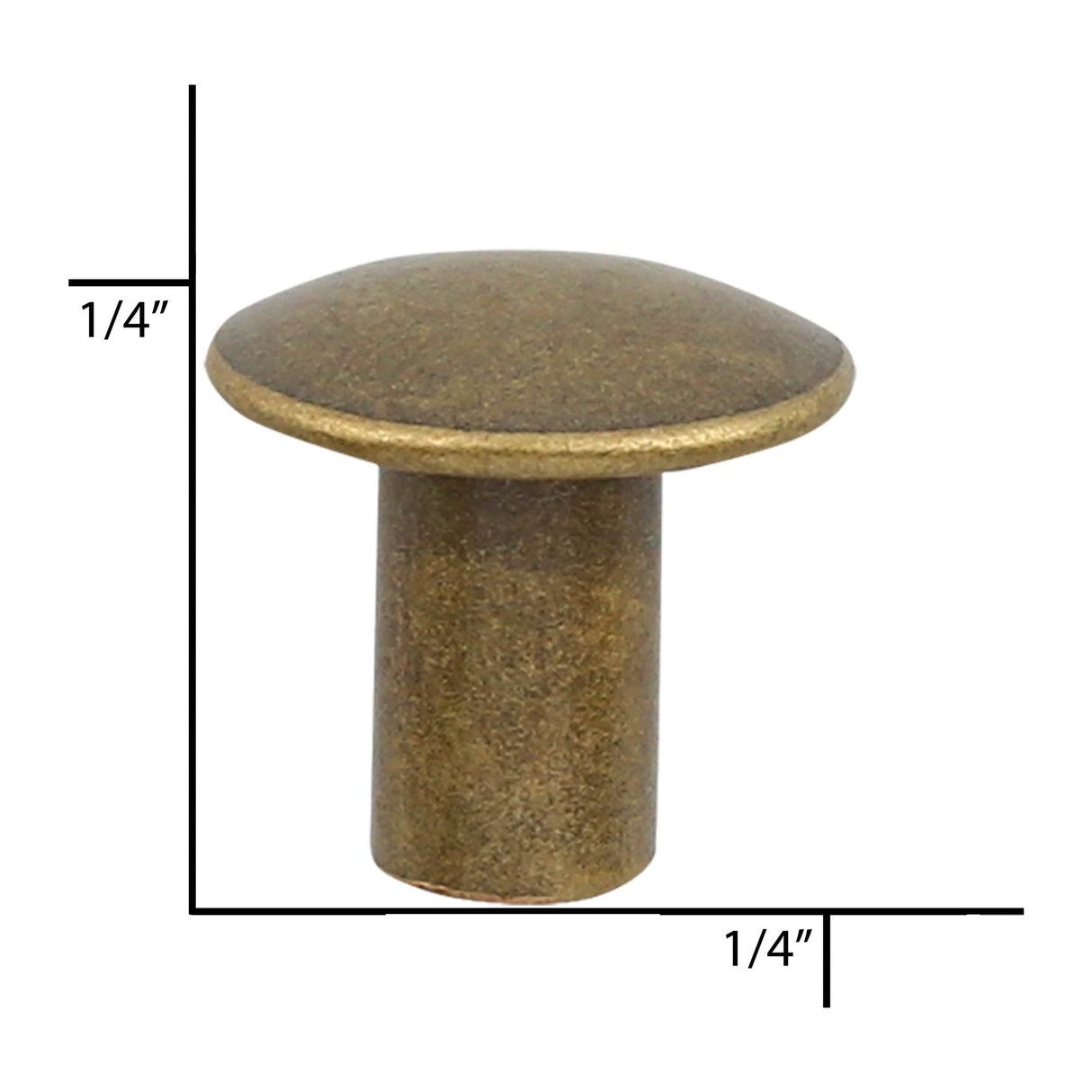 Ohio Travel Bag 4/16" Antique Brass, Tubular Rivet, Steel- 24 pk, #252-4-16-ANTB 252-4-16-ANTB